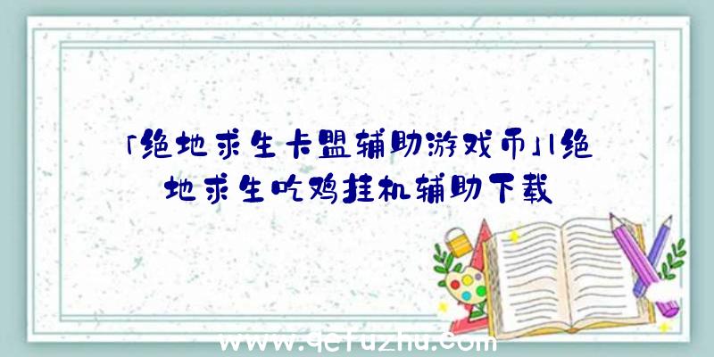 「绝地求生卡盟辅助游戏币」|绝地求生吃鸡挂机辅助下载